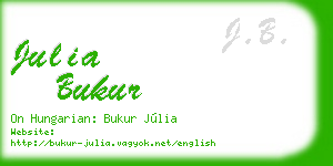 julia bukur business card